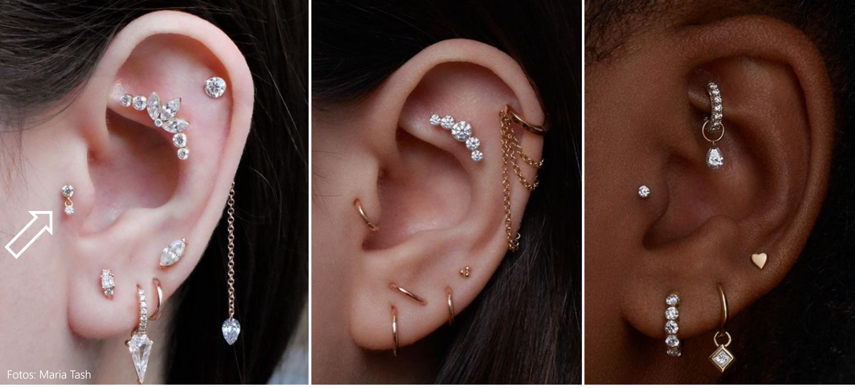 Piercing Helix de Prata Zircônia - Dibali Joias